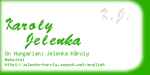 karoly jelenka business card